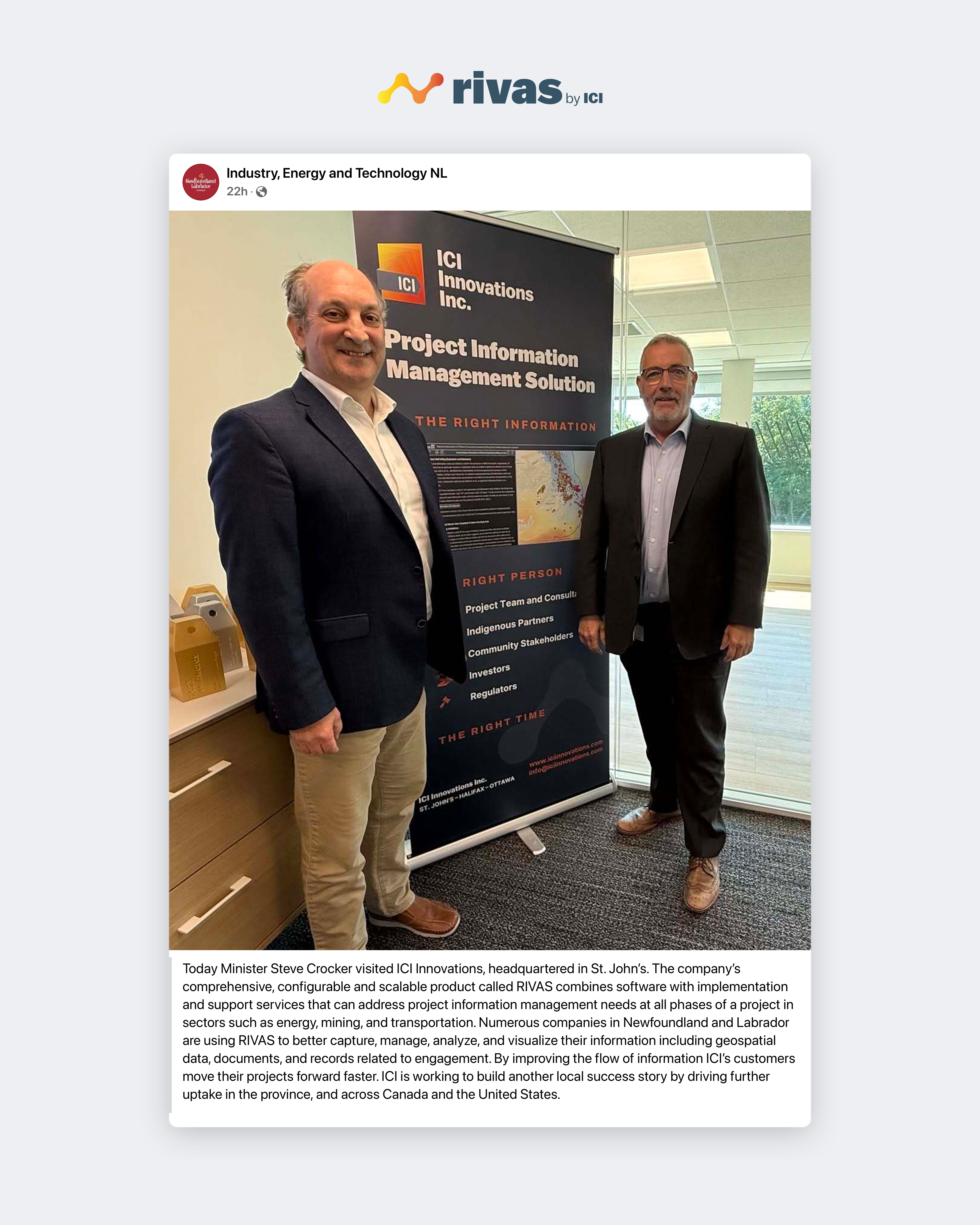 Minister Steve Crocker Visits ICI Innovations to Highlight Homegrown Tech Success